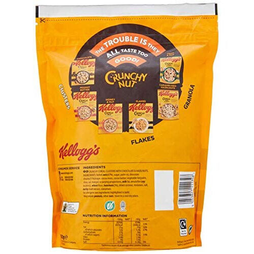 Kelloggs Kellogg's Crunchy Nut Hazelnut & Chocolate Granola Bag, 380g 1