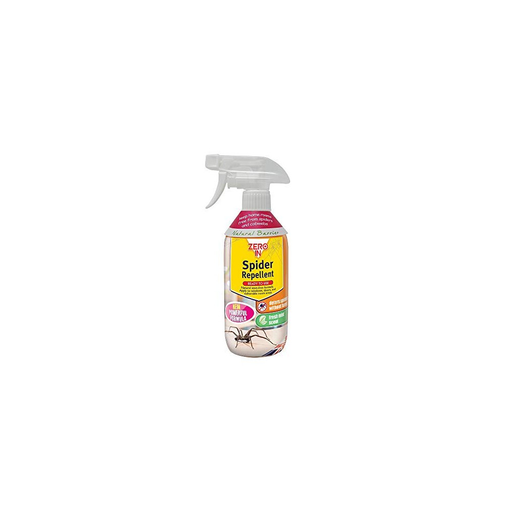 Zero In Spider Repellent Spray 500ml (Natural, Poison-Free, Welfare-Friendly Spider Deterrent) - STV981