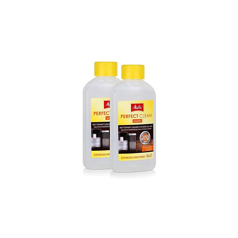 2 x Melitta 202034 Perfect Clean Espresso Machines Milchsystem Reiniger 250 ml, (Pack of 1)