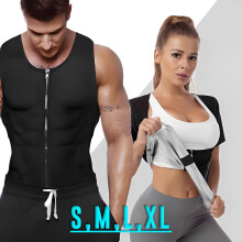 (L / XL, Man) Mens Women Neoprene Body Sweat Shaper Sauna Vest