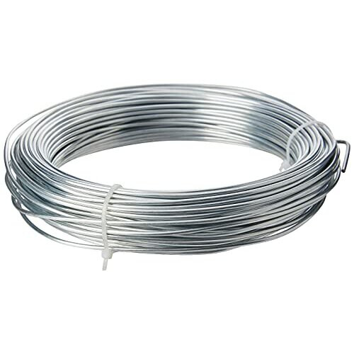 Tildenet 15377195 30m/ 2mm Galvanised Wire Coil, Silver 1