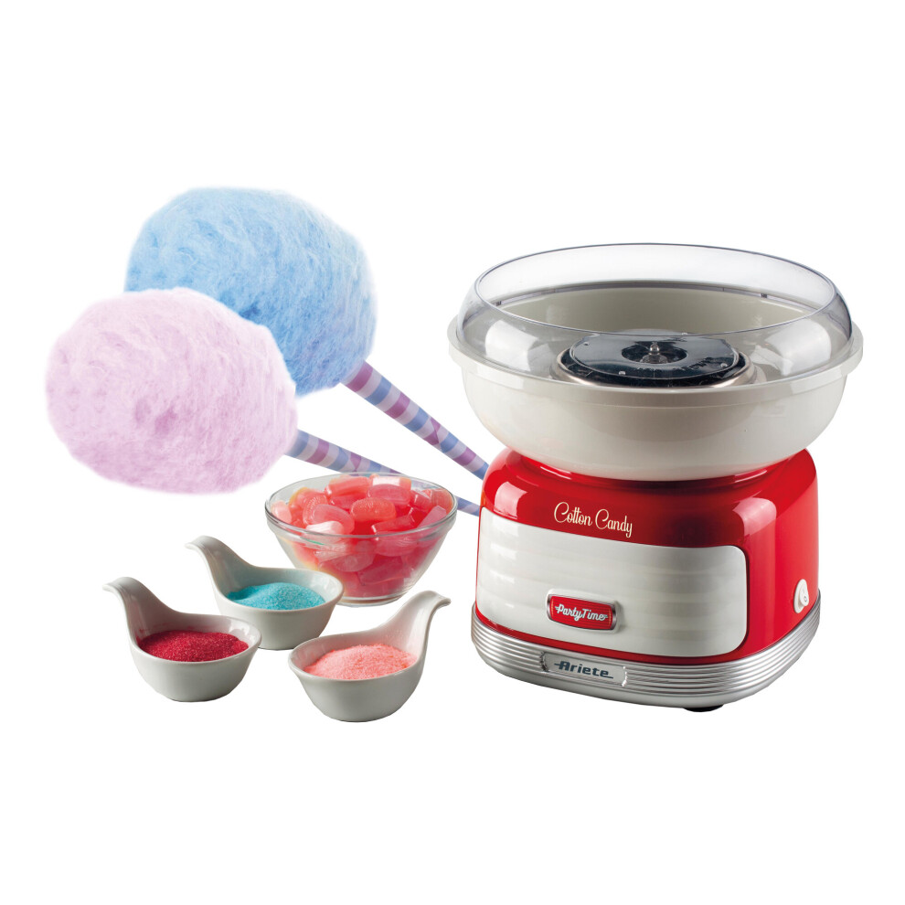 Ariete 2973 Retro Style Candy Floss Maker, Easy Clean, Measuring Spoon, 450W, Red