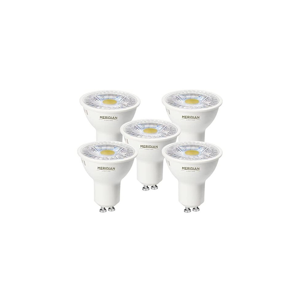 LED GU10 Light Bulb Warm White 3000K, 50W Halogen Spotlight Equivalent, 5W 370lm, Non-dimmable, AC 220-240V, 38Â° Beam Angle - 5pk