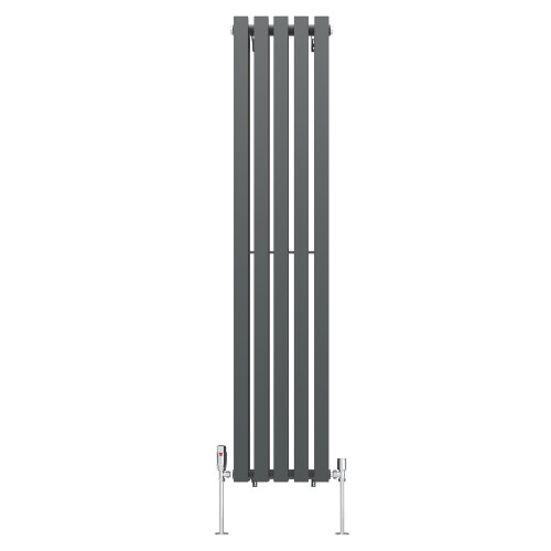 NRG (1800 x 340mm Double) NRG Horizontal Vertical Designer D-shape Radiator Single Double Panel Bathroom Central Heating Rads Anthracite 2