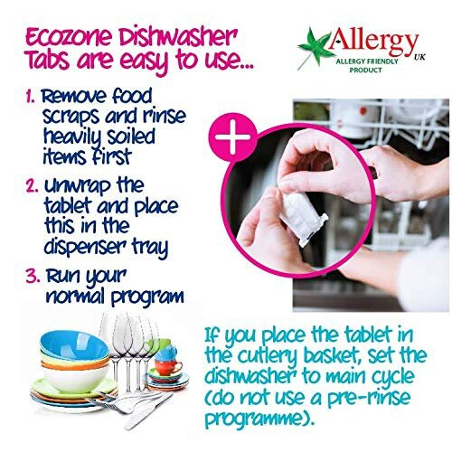 Ecozone Classic All-in-One Dishwasher Tablets, 72 Tablets 1