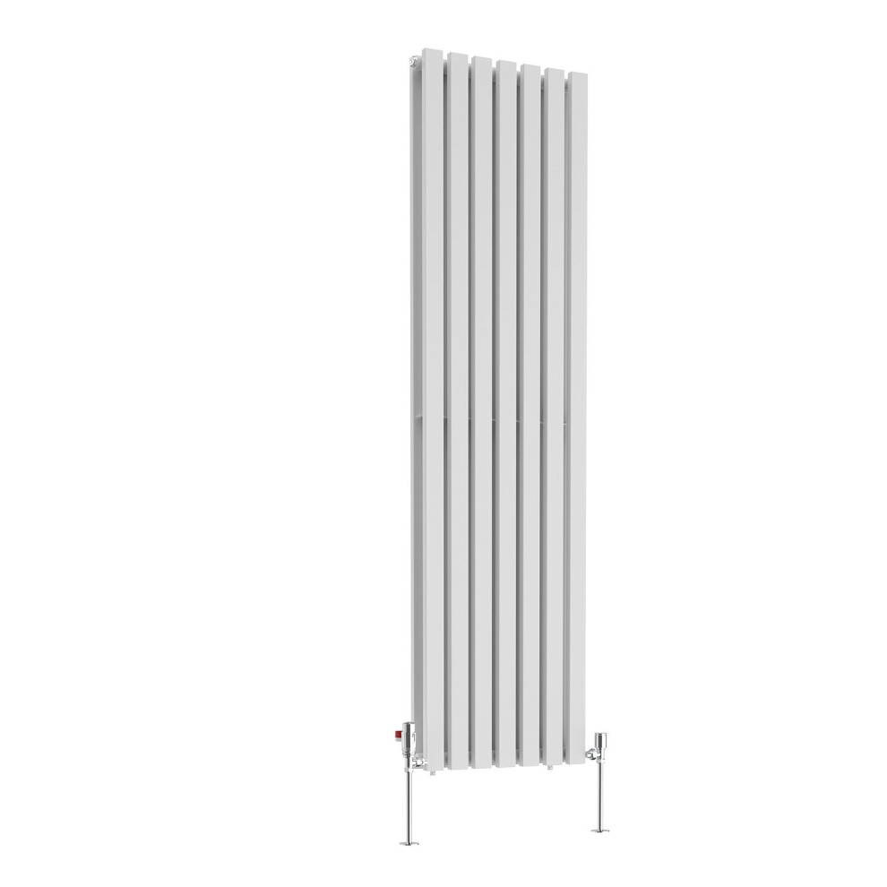 (1800 x 480mm Double) NRG Horizontal Vertical Designer D-shape Radiator Single Double Panel Bathroom Central Heating Rads White