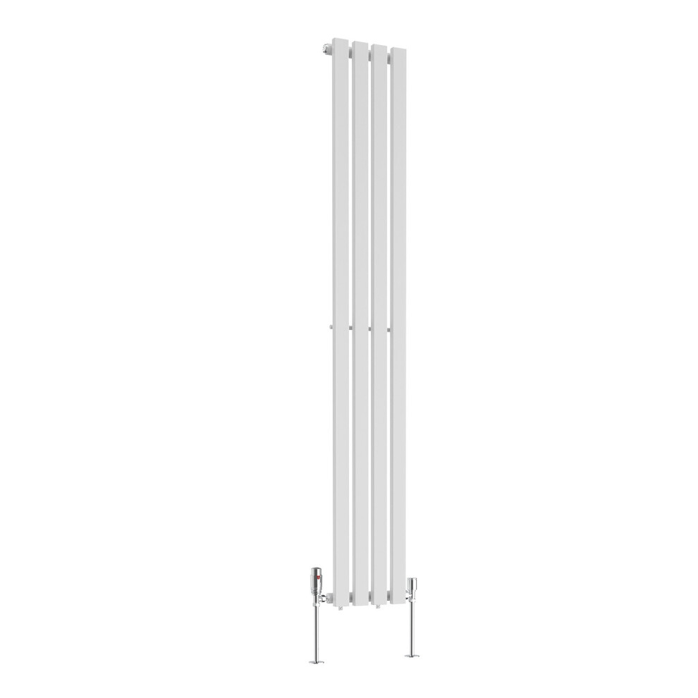 (1800 x 270mm Single) NRG Horizontal Vertical Designer D-shape Radiator Single Double Panel Bathroom Central Heating Rads White