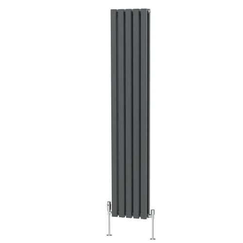 NRG (1800 x 340mm Double) NRG Horizontal Vertical Designer D-shape Radiator Single Double Panel Bathroom Central Heating Rads Anthracite