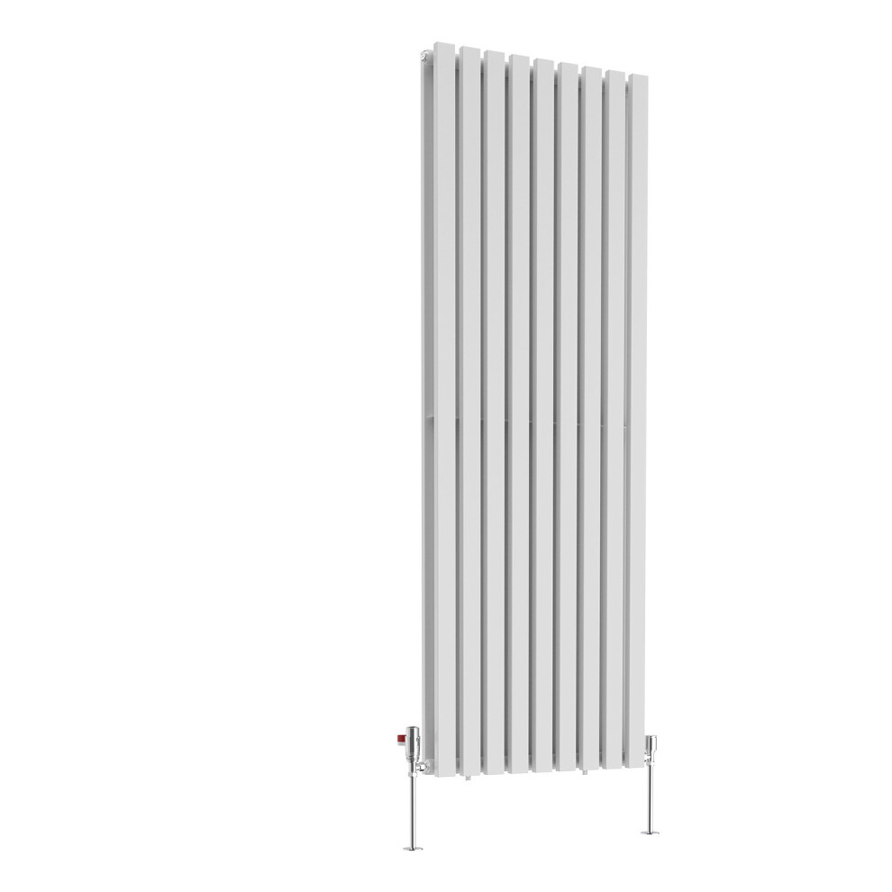 (1800 x 620mm Double) NRG Horizontal Vertical Designer D-shape Radiator Single Double Panel Bathroom Central Heating Rads White