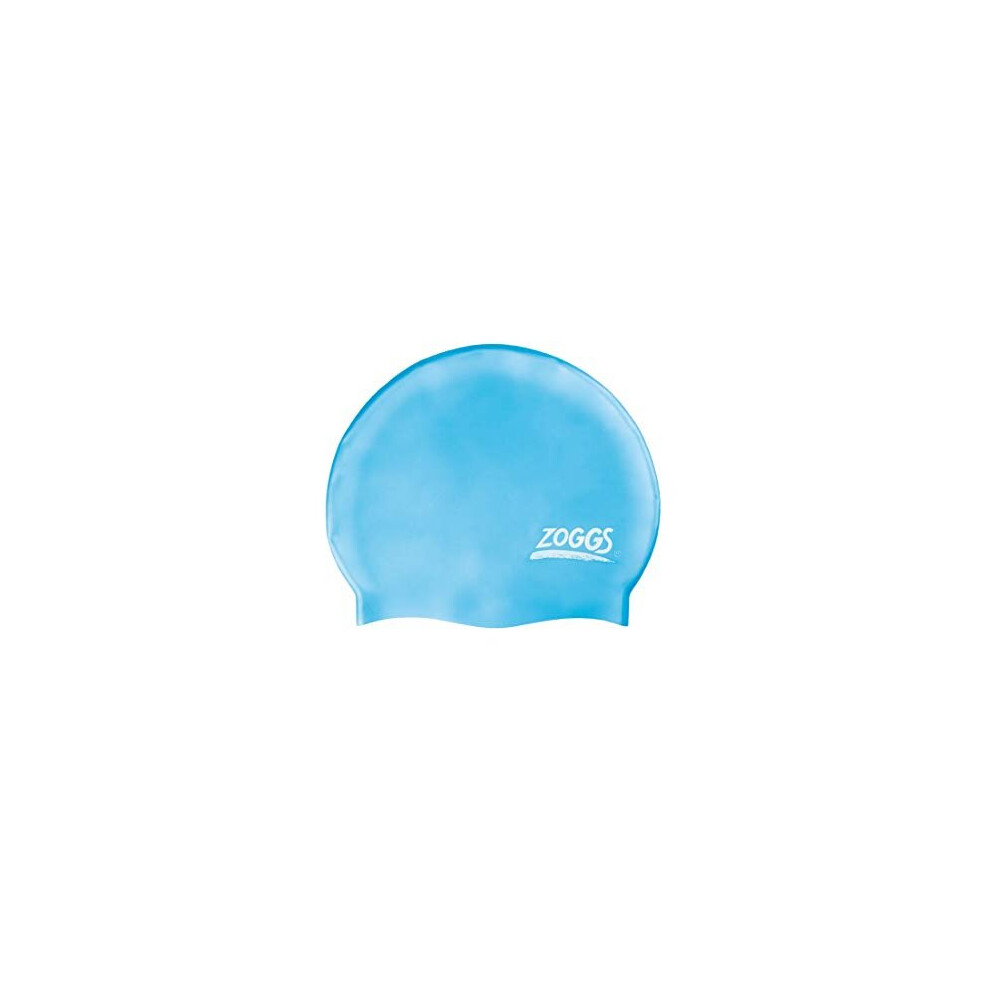 Zoggs Unisex's Easy-fit Silicone Swimming Cap, Light Blue, One Size