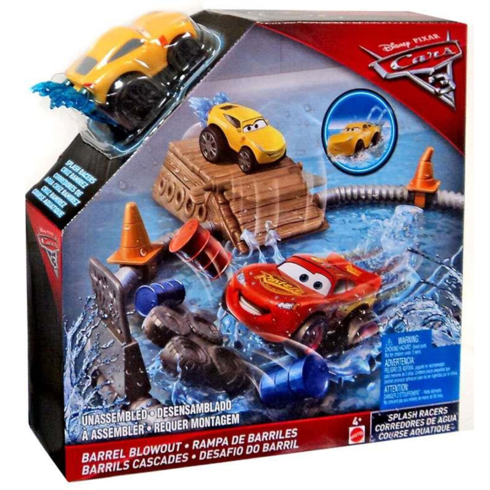 Disney Pixar Cars Splash Racers Barrel Blowout Playset New Kids Childrens Toy