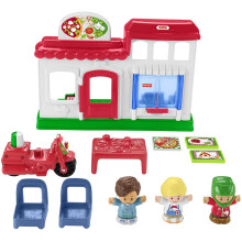 Fisher-Price Little People We Deliver Pizza Place & Action Figures Playset New