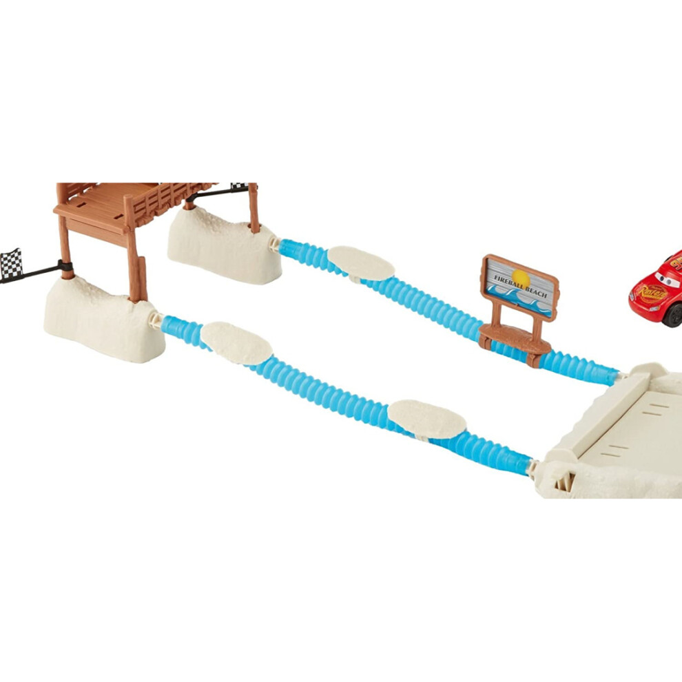 Disney Cars Disney Pixar Cars Fireball Beach Water Action Track Playset & Lightning Mcqueen