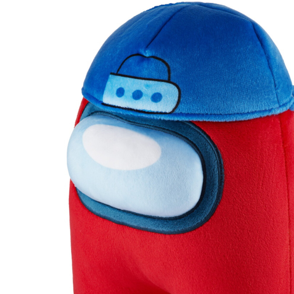 Among Us Series 2 Huggable Plush Soft Toy Crewmate Figure 30cm - Red Blue Hat