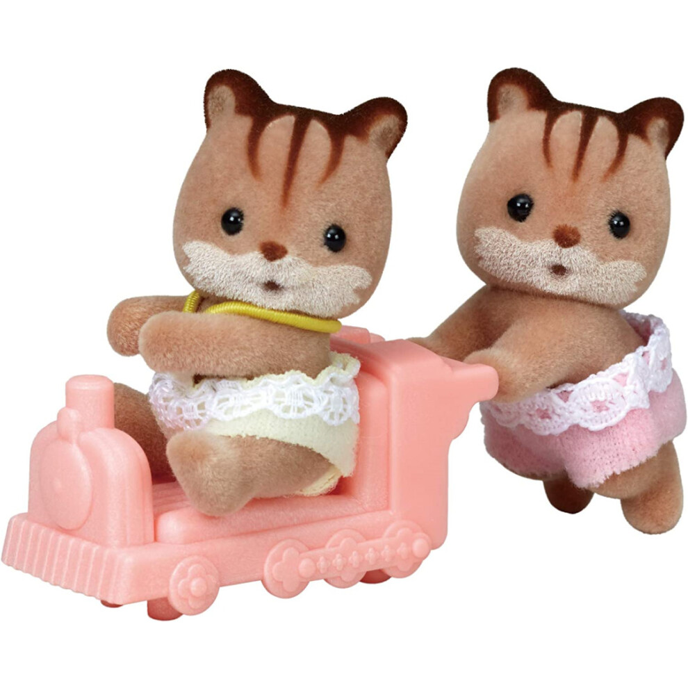 Sylvanian Families Walnut Squirrel Twins Figures And Accessories EPOCH