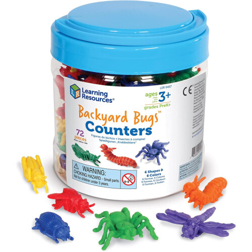 Learning Resources Learning Resources Insetti da Gioco - 72 Pezzi, Giocattoli Educativi per Contare e Ordinare per Bambini 3+ 1