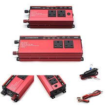 RUILASA Car 3000w power inverter DC 12v to AC 230v car converter 4 USB camp two socket with Crocodile Clip for Battery