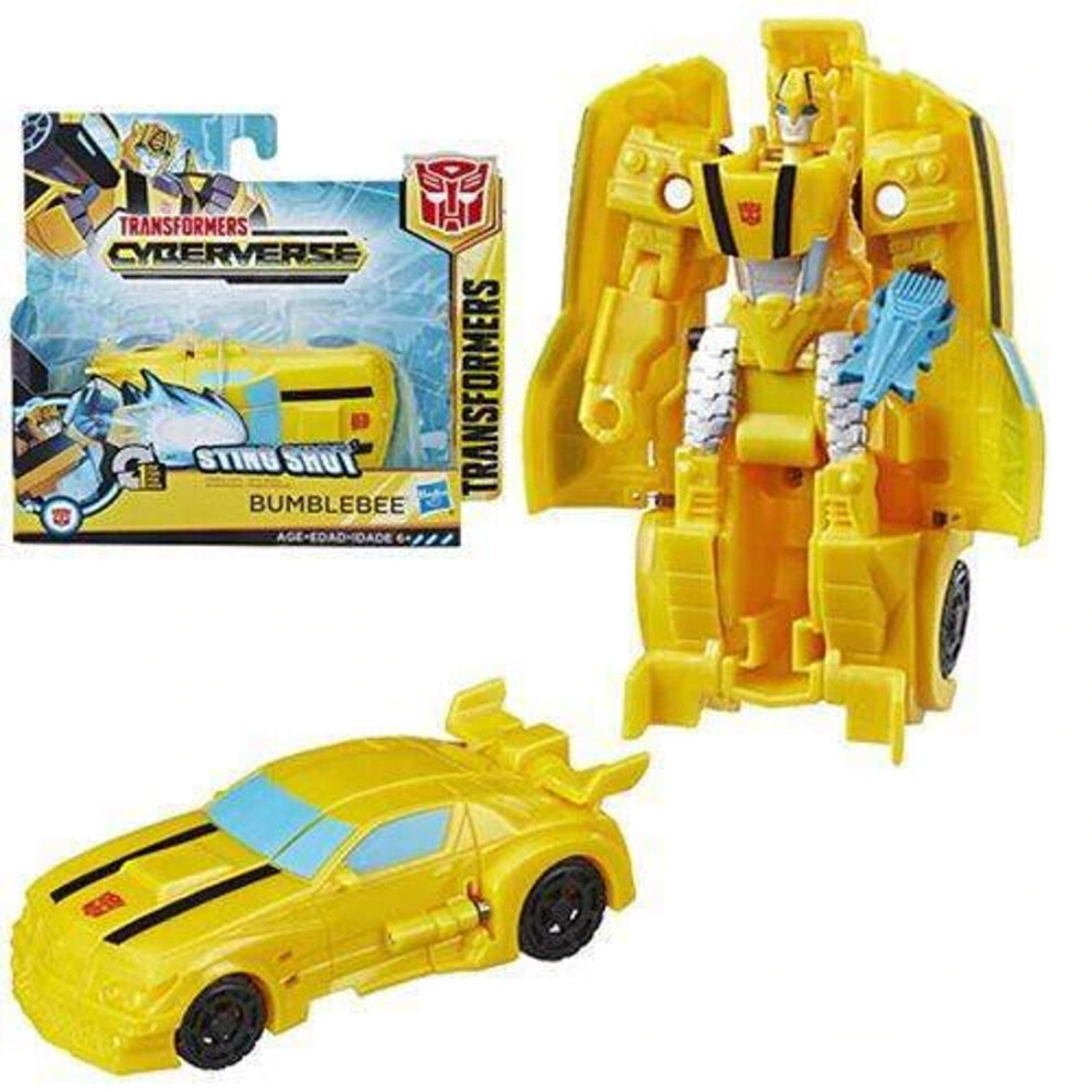 Transformers Sting Shot Bumblebee Cyberverse 1 Step Changer Hasbro Yellow