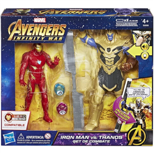 Avengers Avengers Marvel Infinity War Iron Man vs Thanos Battle Action Figure Set 1