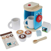 Melissa & Doug Brew & Serve Wooden Coffee Maker Set Frustration-Free Packaging