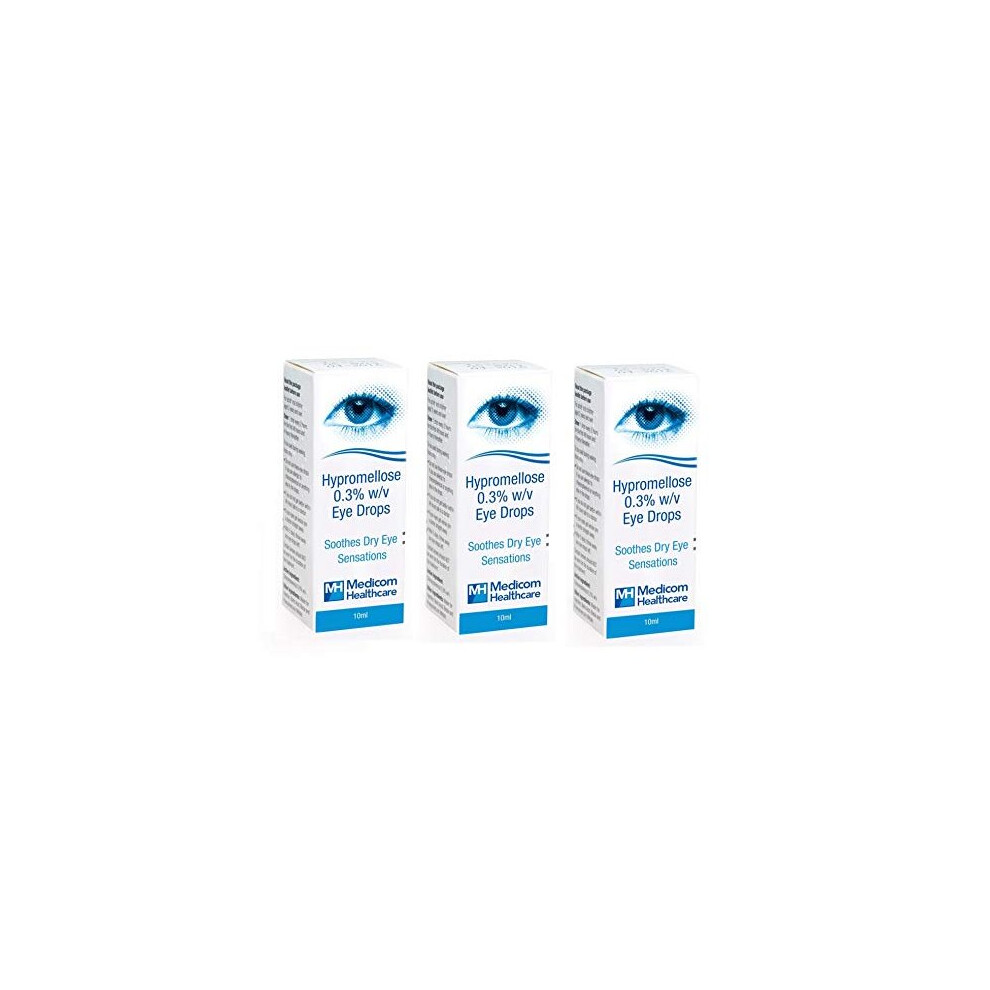 Medicom Hypromellose 0.3% w/v - 10ml (3 Pack)