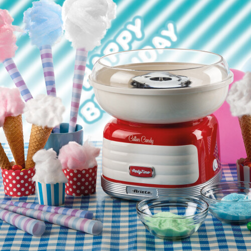 Ariete Ariete  Retro Style Candy Floss Maker and Popcorn Maker Set, Red 2