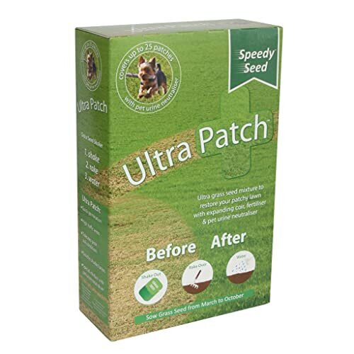 Grass Lawn Speedy Seed, Ultra Patch 1kg Hard Wearing, Fast Growing, Pet