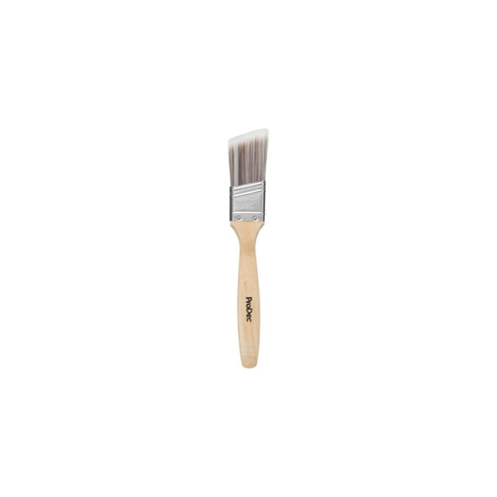 ProDec 1.5 inch Premier Trade Professional Synthetic Long Handle Cutting In Paint Brush for Sharp Edge Lines Painting with Emulsion, Gloss, Satin