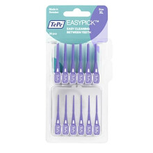 TEPE Easypick Dental Picks for Daily Oral Hygiene, Healthy Teeth and Gums, Size XL / 1 X 36 Picks, Purple, Pack of 1