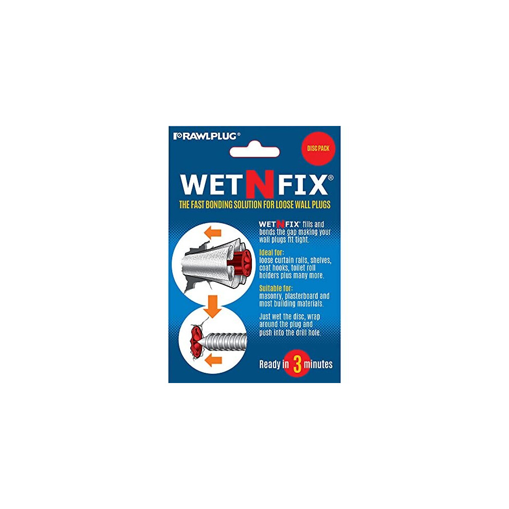 Rawlplug WetNFix Wall Filler for Hole Quick setting Pack of 10 | Fixing Wall Plugs perfect for oversized holes | Suitable for Masonry, Wood, and
