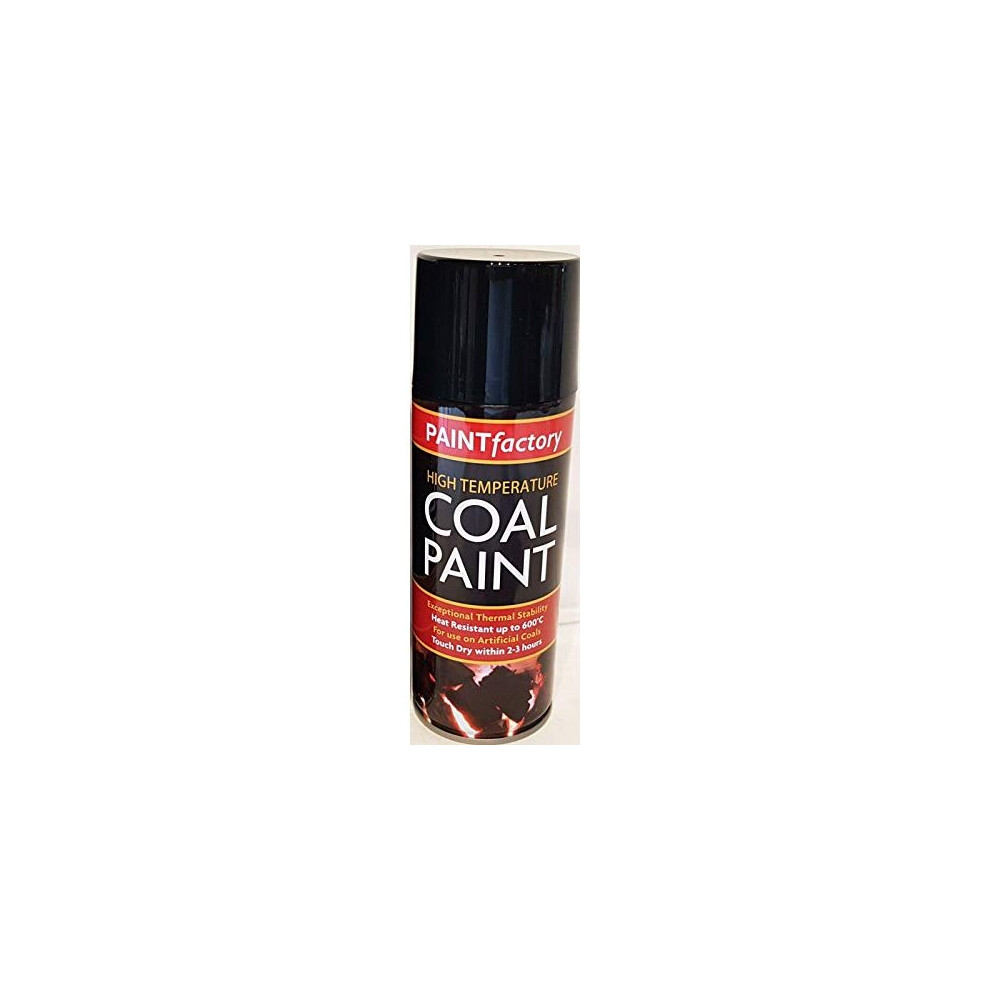 Black Coal Paint 400ml Rejuvenates Gas Fire Coals Spray Can Gallery Paint