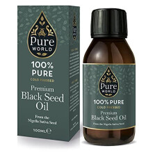 High Strength 100% Pure Virgin Cold Pressed Black Seed Oil 100ML Glass Bottle, Nigella Sativa. High Thymoquinone 3.7% Kalonji and Non-GMO.…