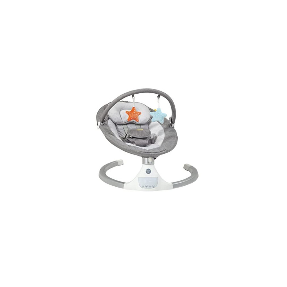 BABABING | Electric Baby Bouncer Hub Swing with Bluetooth Digital Display | Baby Rocker with 5 Swing Settings | Built-In Timer and Lightweight |