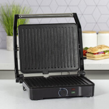 Quest 34359 2-in-1 Health Grill & Panini Press / Non-Stick Healthy Grilling / Adjustable Temperature Dial / 180° Floating Hinge / Overheat Protection