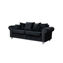 (Corner Sofa, Black) Ashwin 3+2 Seater and Corner Luxuries Sofa