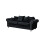 MN Furniture (Corner Sofa, Black) Ashwin 3+2 Seater and Corner Luxuries Sofa 1