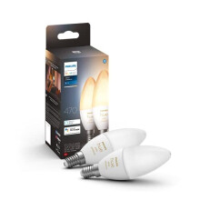 Philips Hue New White Ambiance Smart Light Bulb 2 Pack [E14 Small Edison Screw] Works with Alexa, Google Assistant and Apple Homekit. for Indoor Home