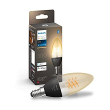 Philips Hue White Filament Single Smart LED Bulb [E14 Small Edison Screw]. Works with Alexa, Google Assistant and Apple Homekit