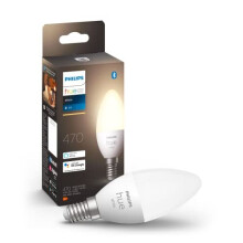 Philips Hue New White Smart Light Bulb Candle 470 Lumen [E14 Small Edison Screw] with Bluetooth. Works with Alexa, Google Assistant, Apple Homekit