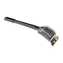 BBQ Wire Cleaning Brush with Stainless Steel Scrapper | Top Utensil for Grill, Oven & Kitchen | Heavy Duty Scrubbing Tool | Must Have Home & Garden |