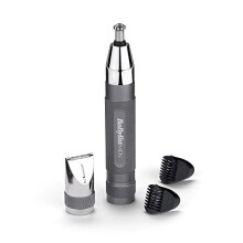BaByliss Men Super-X Metal Series Nose, Ear and Eyebrow Trimmer silver, grey