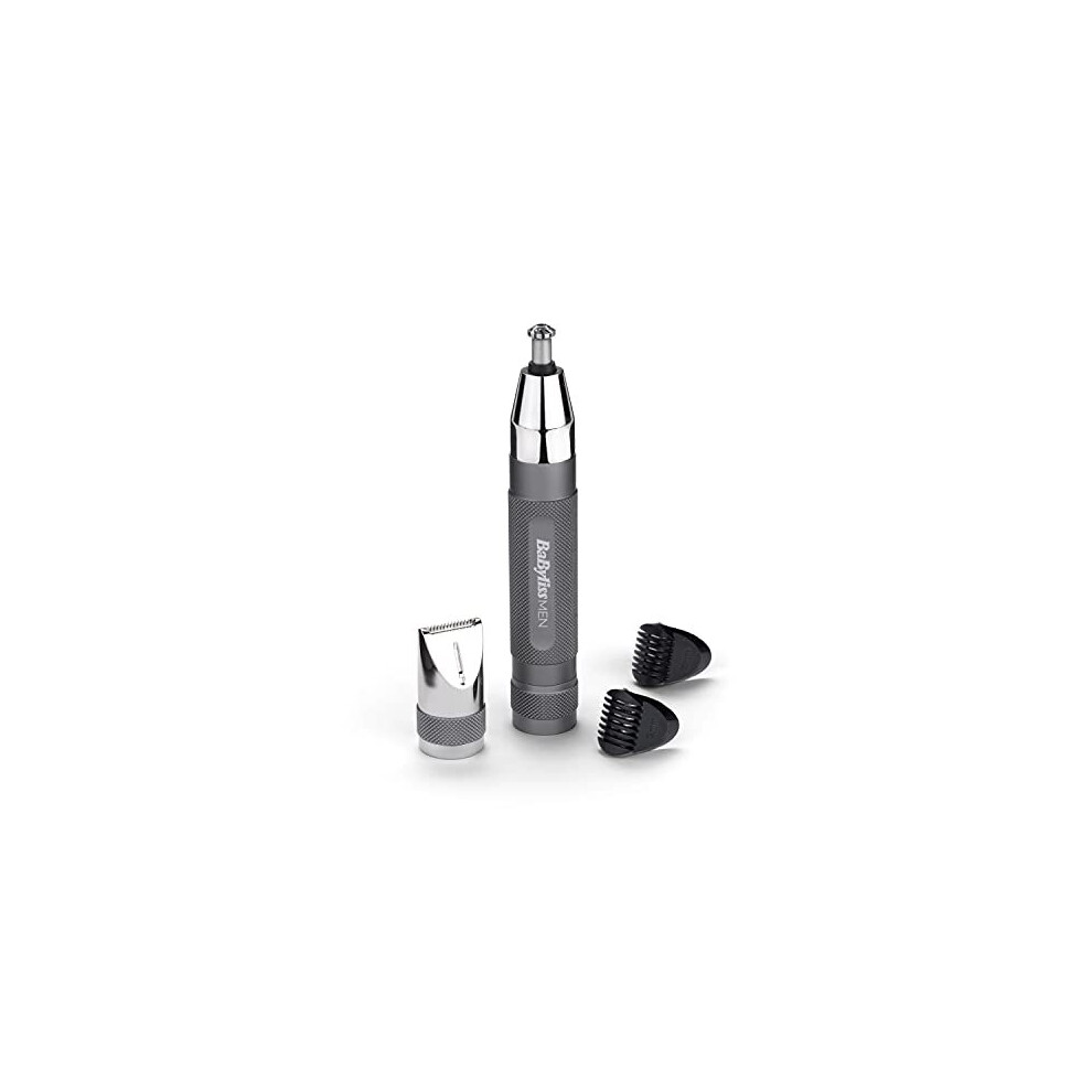 BaByliss Men Super-X Metal Series Nose, Ear and Eyebrow Trimmer silver, grey