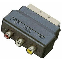 RGB SCART Plug Male to 3 RCA Female A/V Adaptor Converter for TV DVD VCRs
