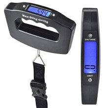 Digital Luggage Scales, 50kg/110lb Electronic Hanging Scales, Portable Digital Luggage Scale with Backlight Digital Display Travel, Handheld Style