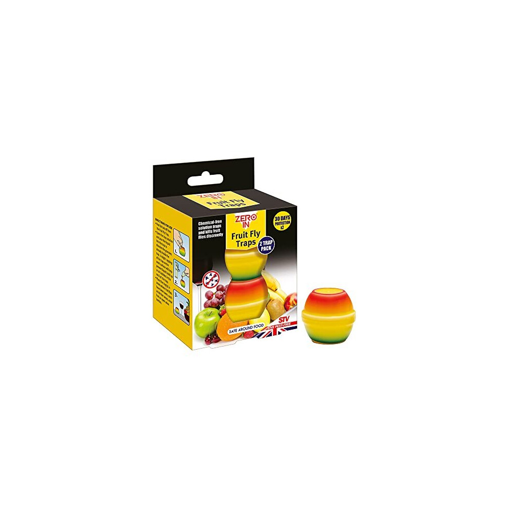 Zero In Fruit Fly Trap - Twinpack, Multicolour