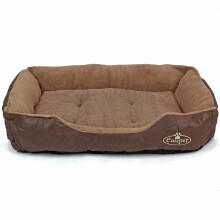 Large Dog Bed in Faux Leather Fur Fleece
