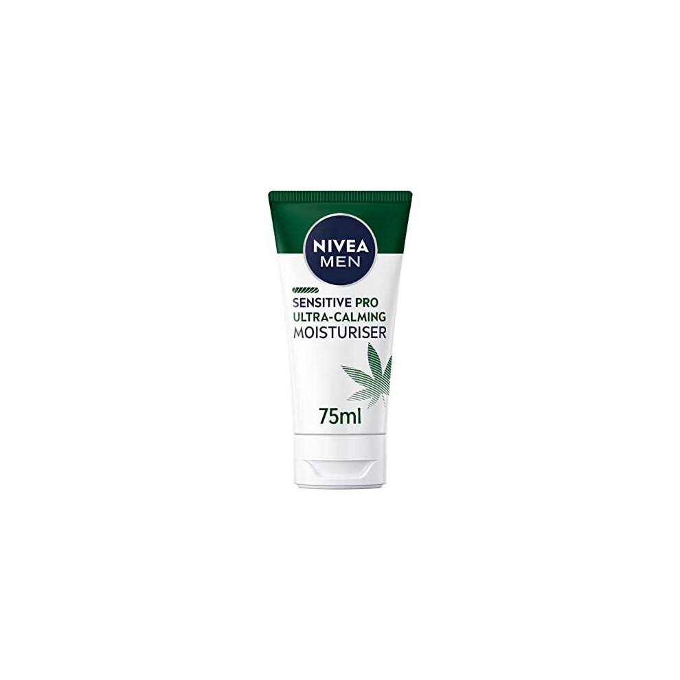 NIVEA MEN Sensitive Pro Ultra Calming Moisturising Cream (75ml), Face Care Moisturiser Enriched with Hemp Seed Oil and Vitamin E for Stress-Minimising