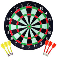 Darts Board, Safety Darts Board Set,17 inch Magnetic Dart Board, Toy Dart Game Set with 6 Magnetic Darts, Safety Dart Game for Party Home Garden, Fun