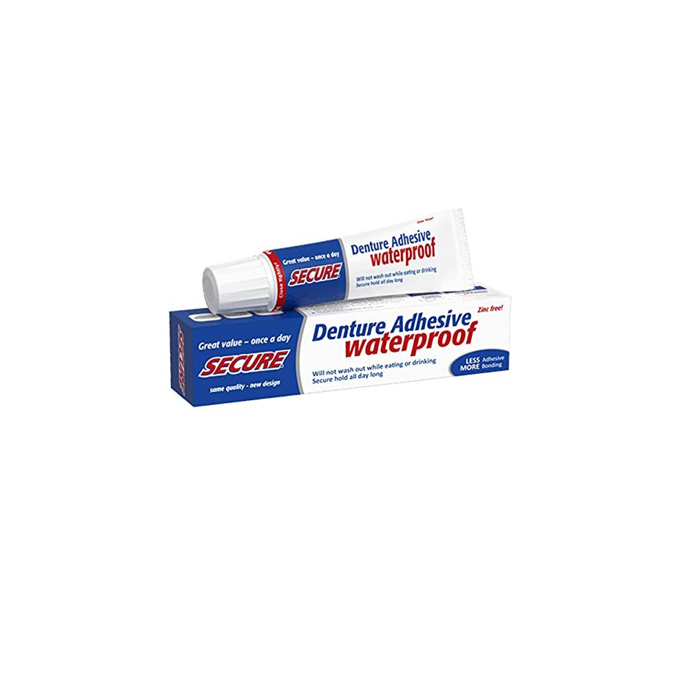 Secure Waterproof Denture Adhesive - 40g