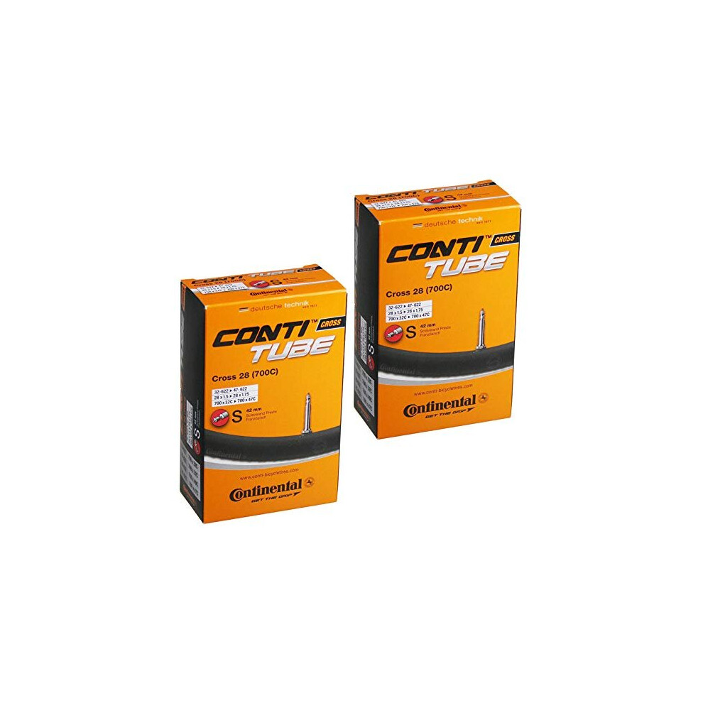 Continental Cross 28 700 x 32-42c Bike Inner Tubes - Presta 42mm Valve (Pair)